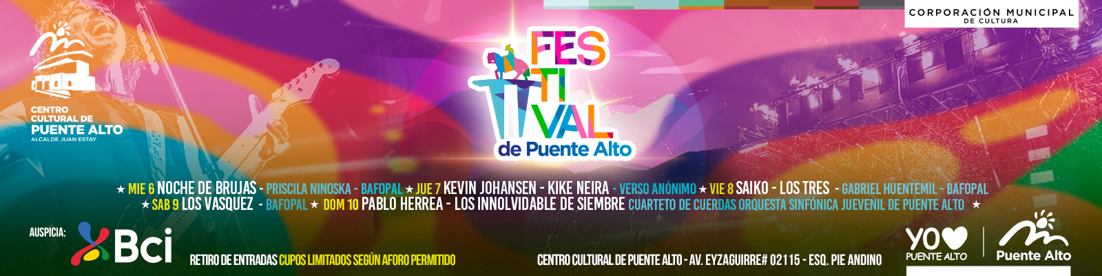 Kevin Johansen y Los Vásquez se suman al Festival de Puente Alto